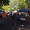 People and street vendors at Old Washington Street Festival in Muncie, Indiana
