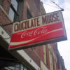 Outdoor signage at The Chocolate Moose in Farmland, Indiana