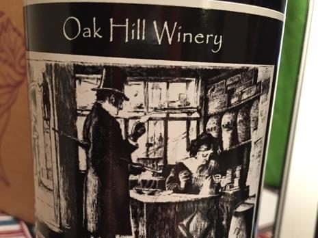 Bottle of wine at Oak Hill Winery in Converse, Indiana